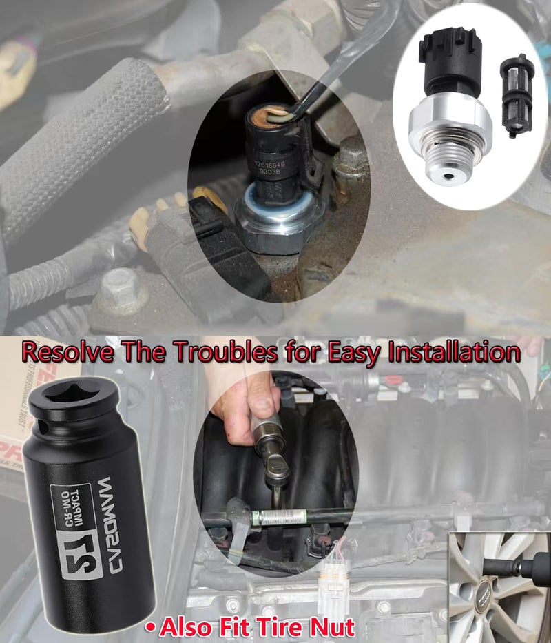ADdormorn 12673134 Oil Pressure Sensor for Chevy Silverado 1500 2500 3500,Express,Corvette,Suburban Avalanche Impala Tahoe, for GMC Sierra,Savana,Yukon,Envoy 2009-2020 - Image 5